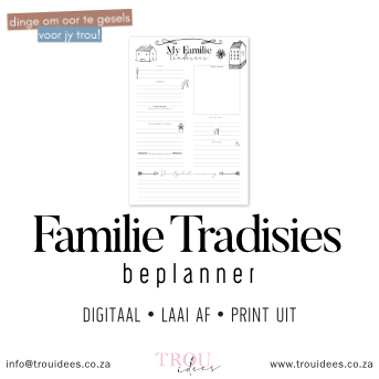 Family Traditions Planner